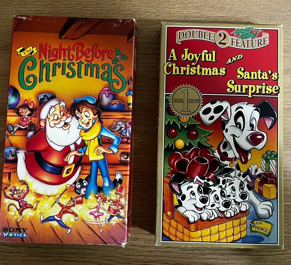 The Night Before Christmas , Santa Surprise And A Joyful Christmas VHS Vintage